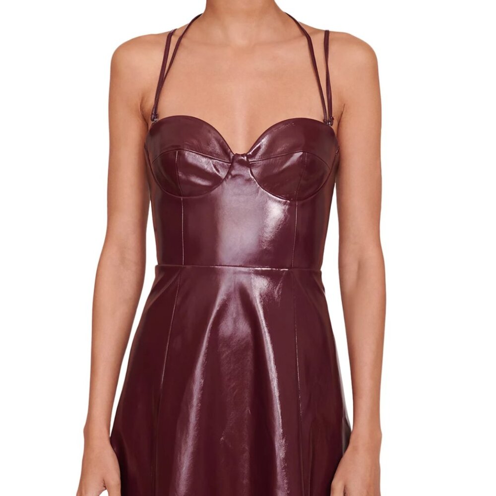 STAUD — Abstract Sleeveless Seamed Dress